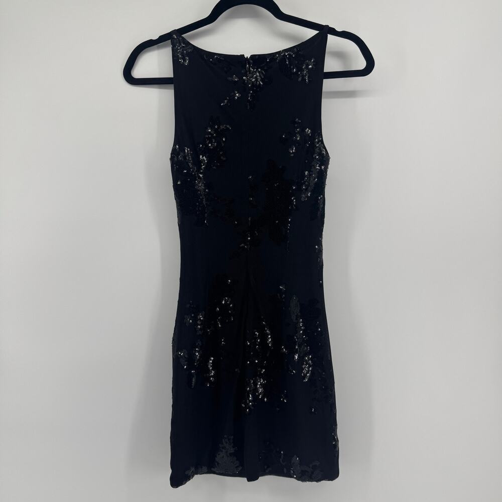 Runaway the Label Margie Sequin Mini Dress Sz Small Floral Boatneck Bodycon - Picture 6 of 11